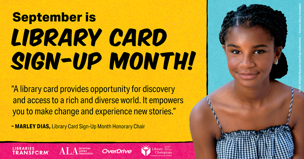 Celebrate Library Card Sign-up Month at the Warren Branch Library