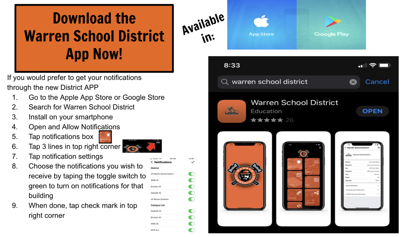 How to stay informed for Warren School District Parents