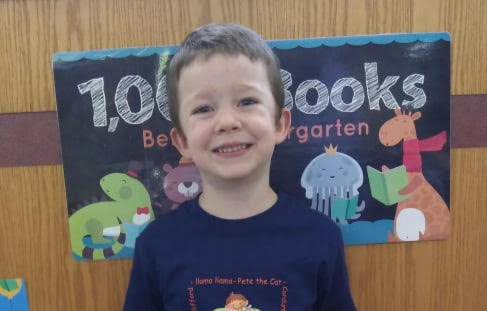 Harley Garrison reaches 1000 books before kindergarten