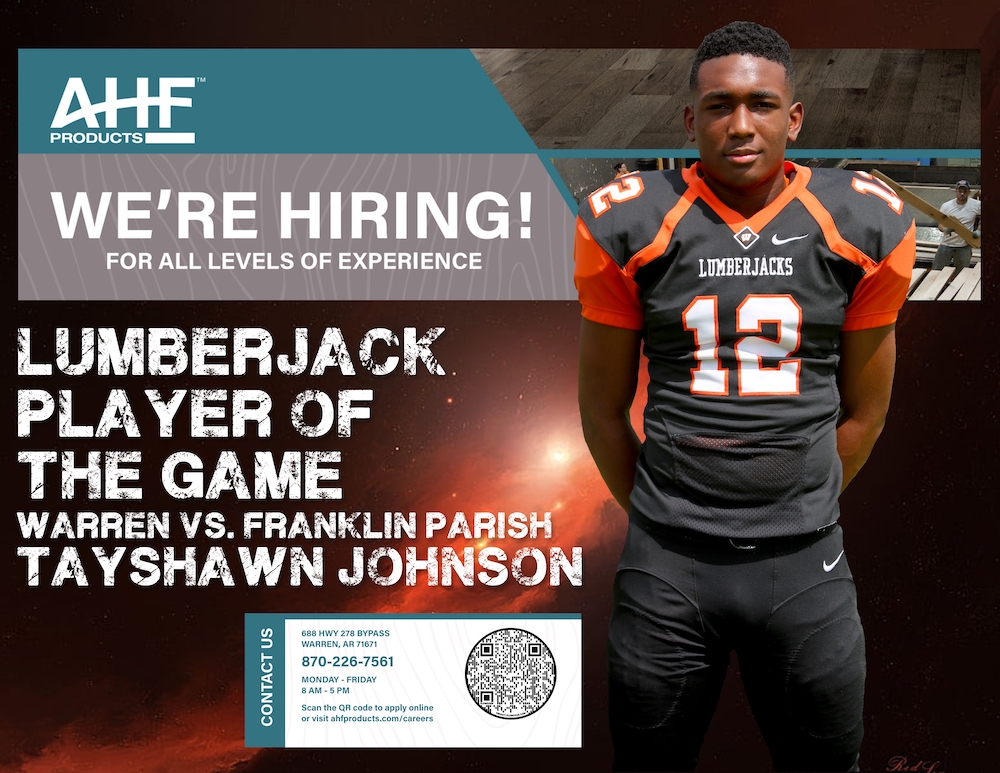 Tayshawn Johnson shines on both sides of the ball as he takes home AHF Products Lumberjack Player of the Game honors for his week 3 performance