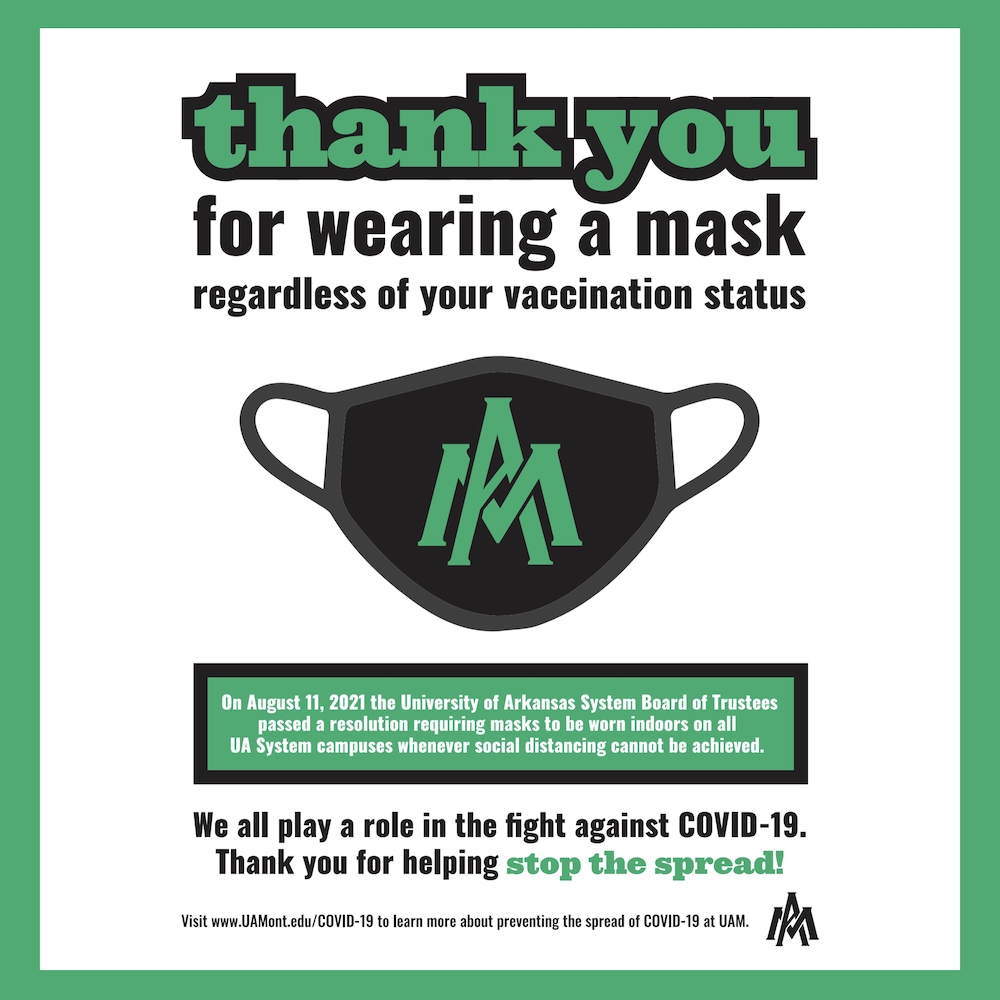 UAM: Thank you for wearing a mask regardless of your vaccination status
