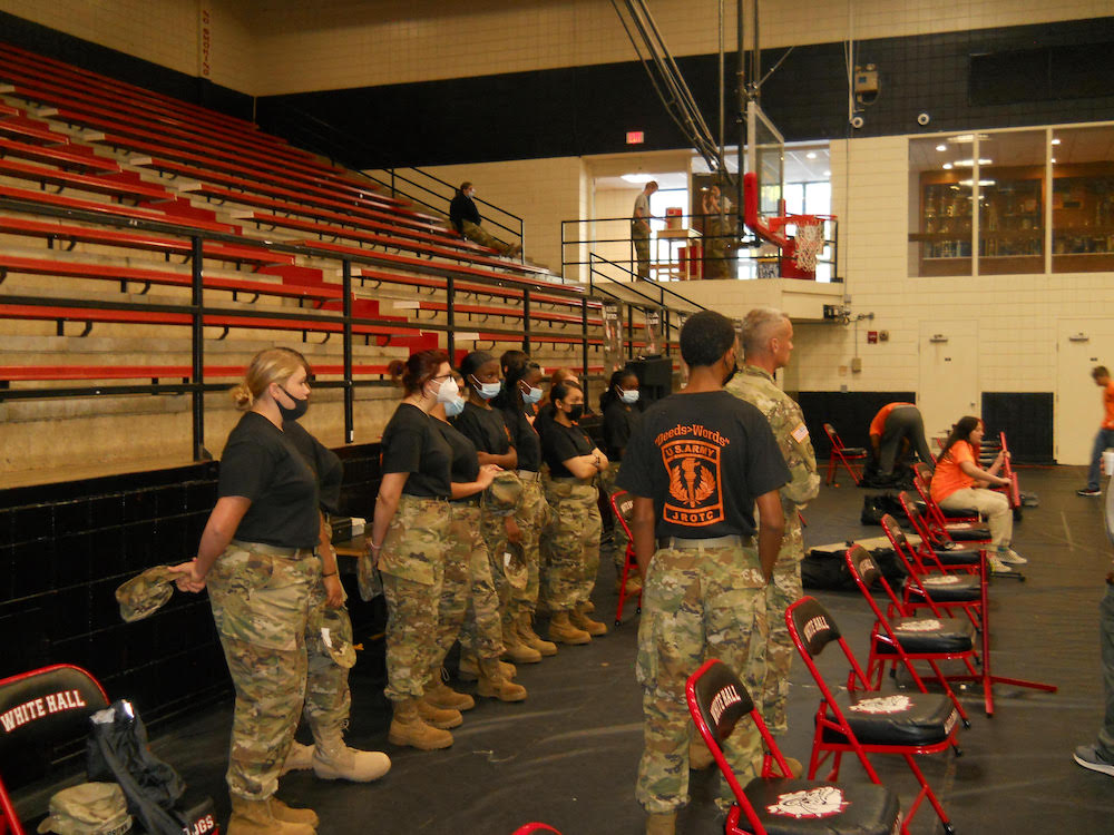 Warren JROTC Cadets take part in air rifle contest