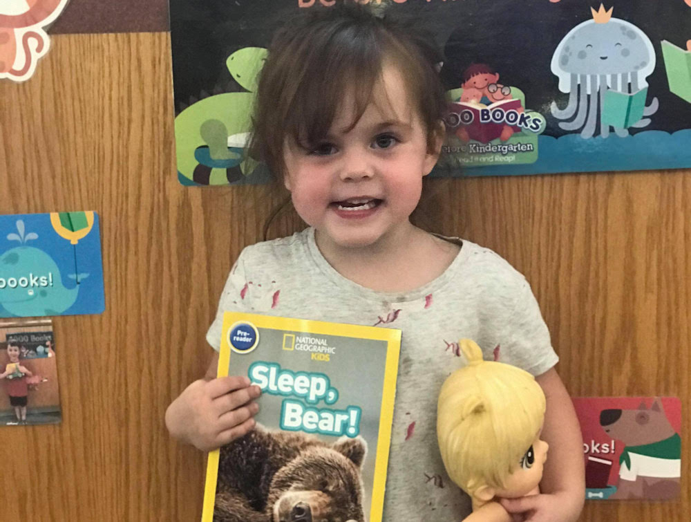 Emily Youngquist reaches 600 books before kindergarten in Library program