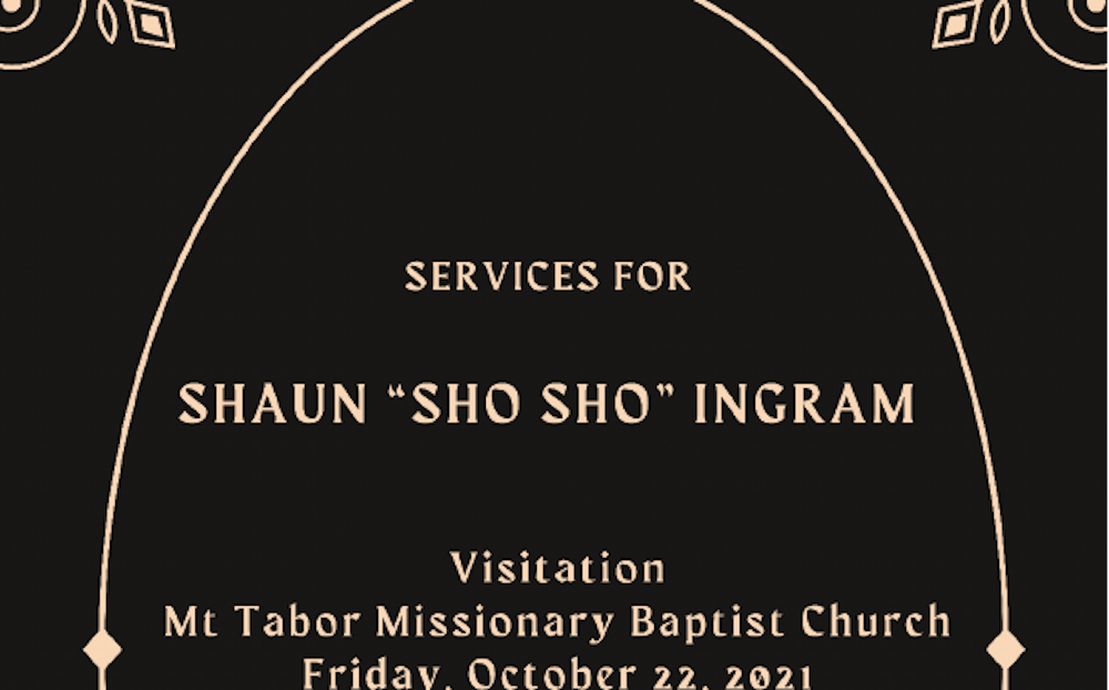 Visitation and funeral services for Shaun Ingram set for Friday and Saturday