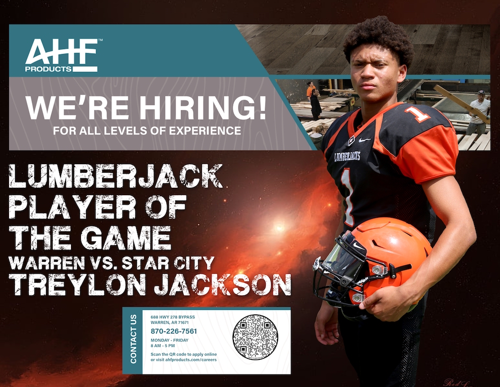 Treylon Jackson earns AHF Products Lumberjack Player of the Game honors in Warren’s win over Star City