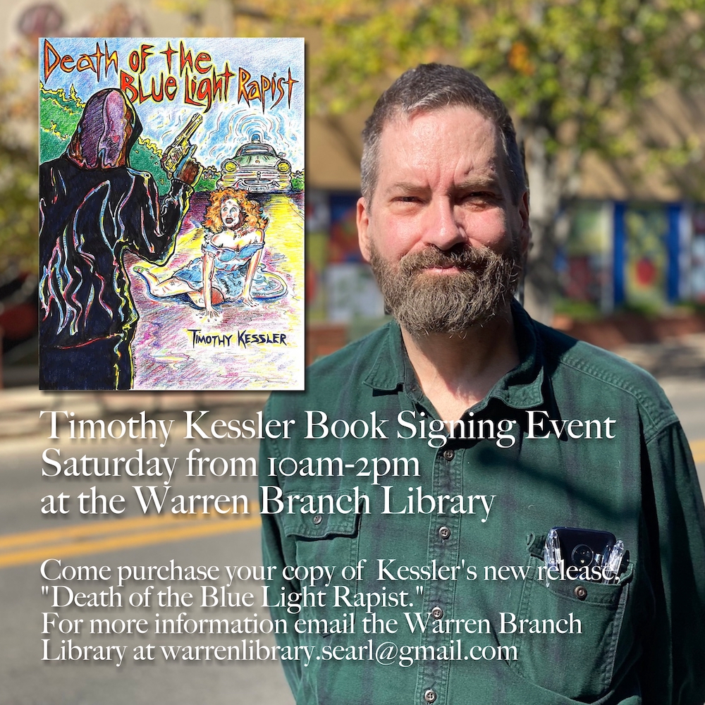 Timothy Kessler Book Signing Event This Saturday 10am-2pm at Library