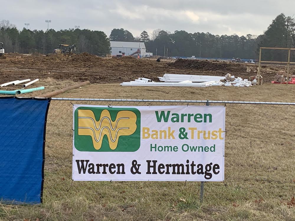 Warren Bank supports local school construction