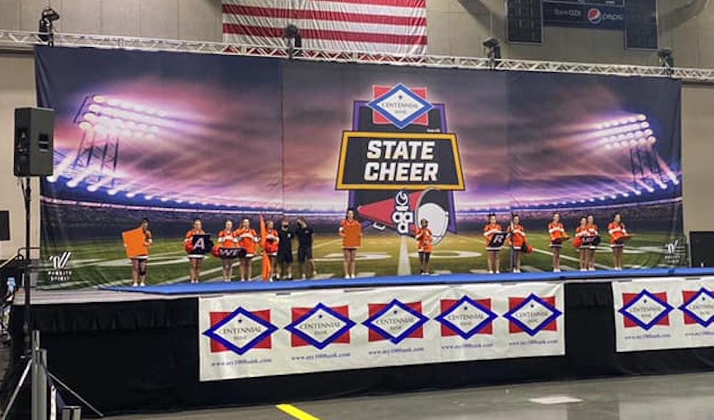 Warren Cheerleaders compete in State Championship Game Day competition