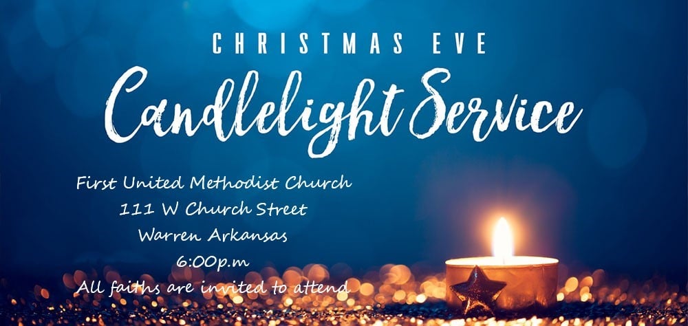 First United Methodist invites public to Christmas Eve Candlelight Service