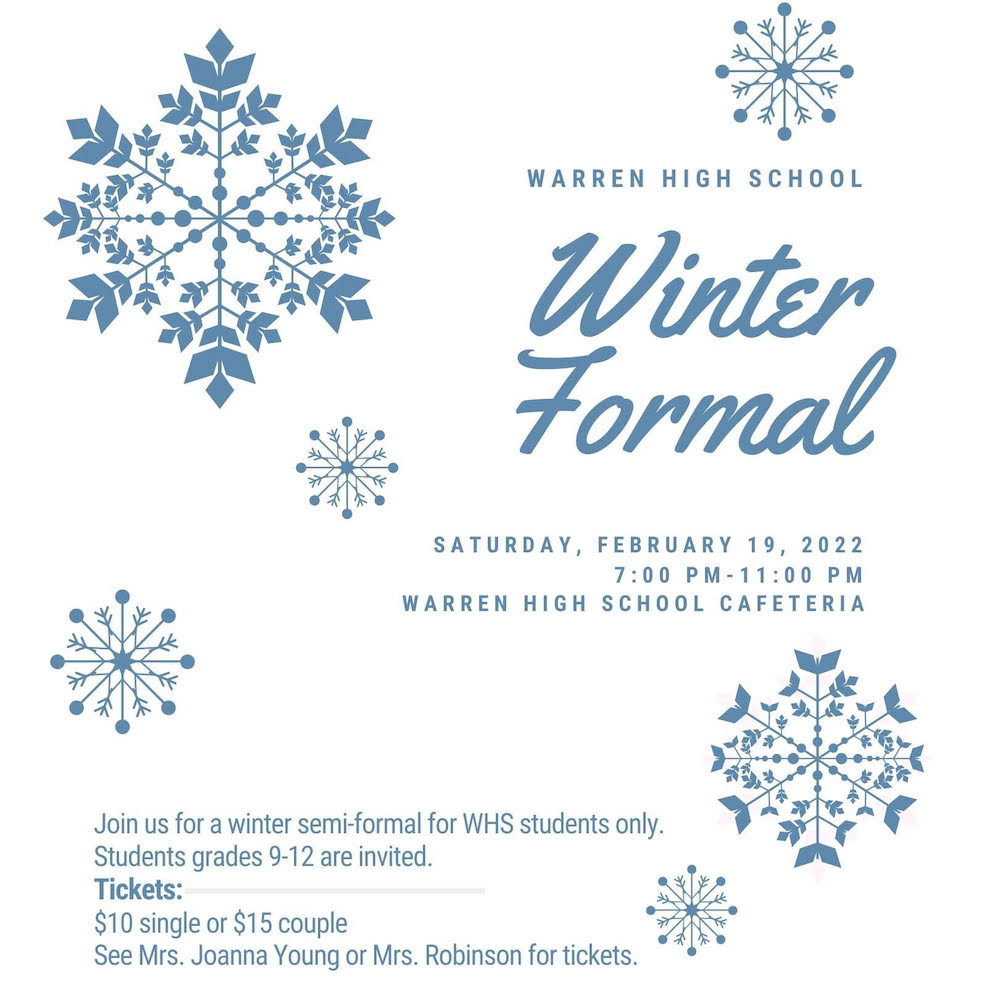 Winter Formal set for Warren students February 19