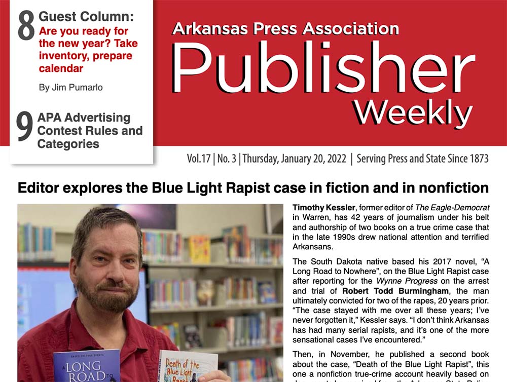 Author and writer Timothy Kessler featured in Publisher Weekly cover story