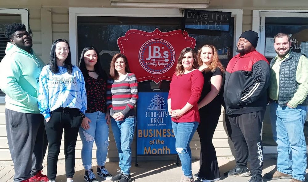 JB’s Speedy Burger named Star City Chamber of Commerce February Business of the Month