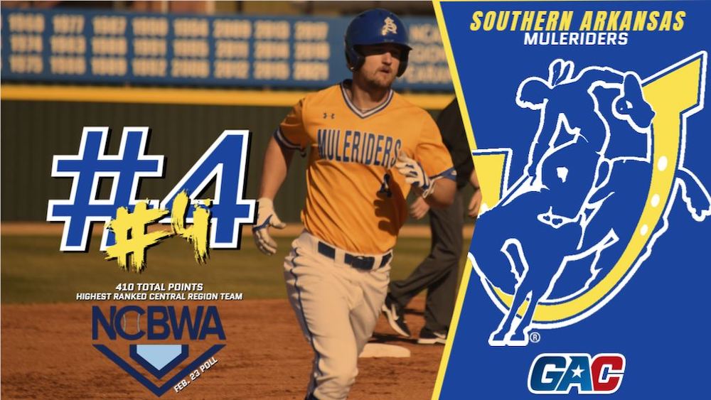Mulerider Baseball holds steady at No. 4 in latest NCBWA DII Top 25