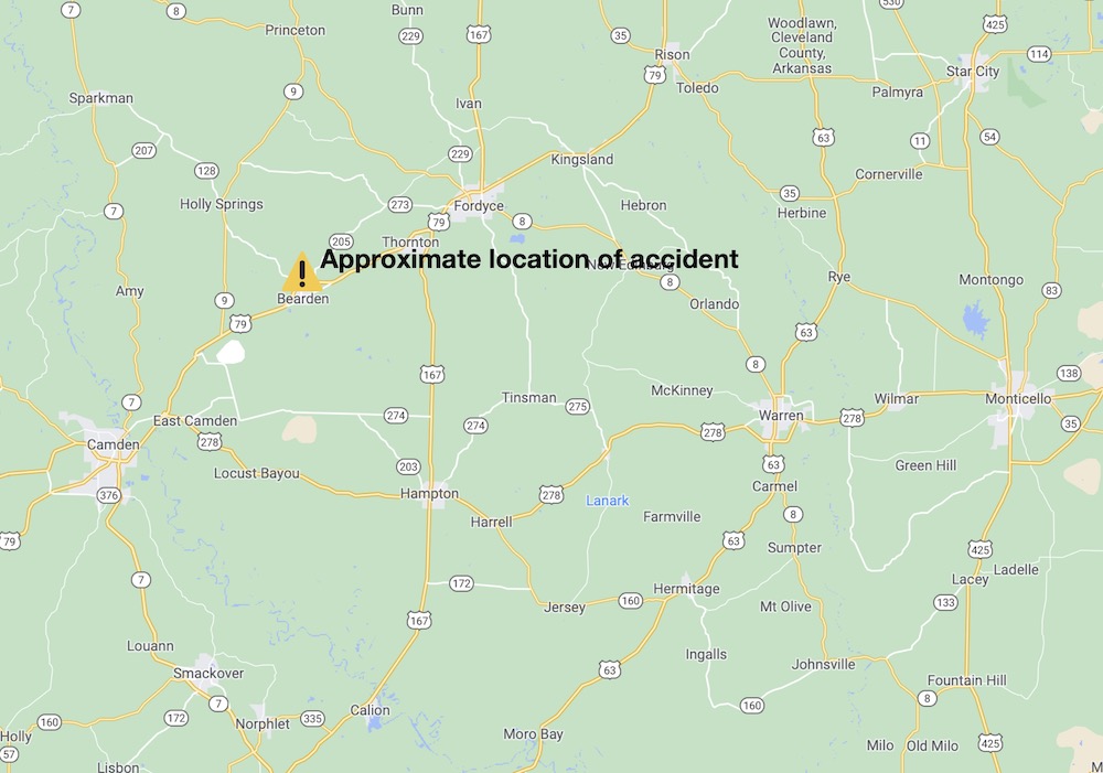 Two vehicle accident in Bearden claims the life of one