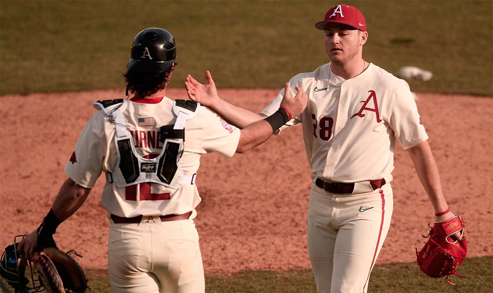 Wiggins, Ramage punch out 11; Hogs win series against Redbirds