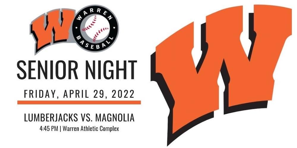 Warren Lumberjack Baseball Senior Night set for April 29