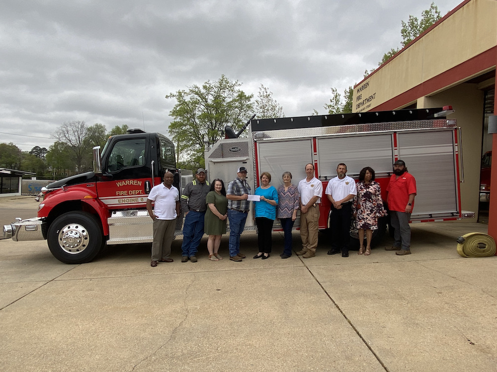 PotlatchDeltic makes donation towards new Warren fire truck(Report, photos, and video)