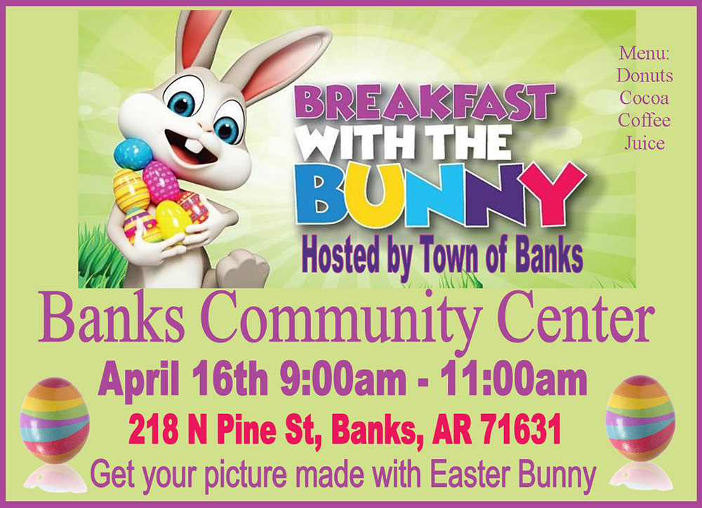 Breakfast with the Bunny Easter event coming Saturday to Banks, +coloring competition