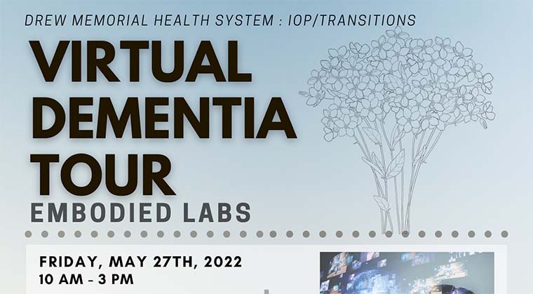 Virtual dementia tour coming to Drew Memorial May 27