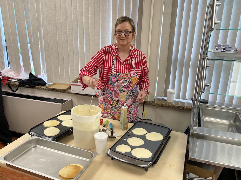 BCMC administration cook and serve pancake breakfast for staff to kick off Hospital Week