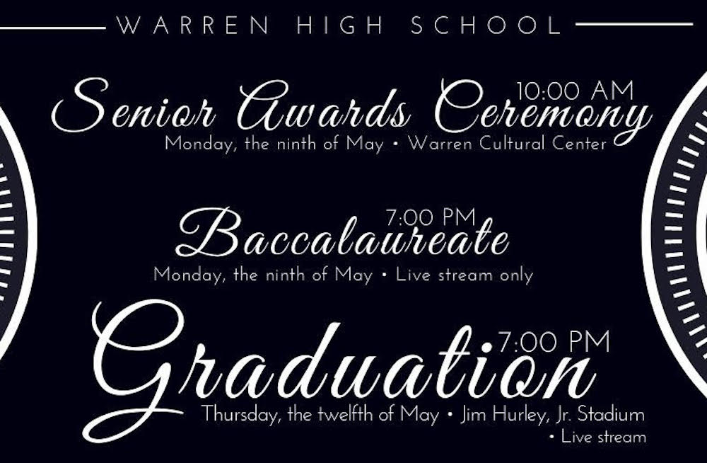 WHS 2022 graduation ceremonies schedule