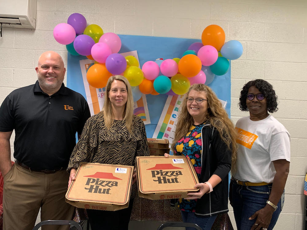 Union Bank provides pizza for Warren teachers during Teacher Appreciation Week