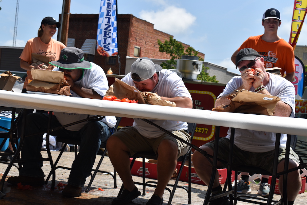 Keepin’ it juicy! World famous Tomato Eating Contest held this past weekend(winners announced)