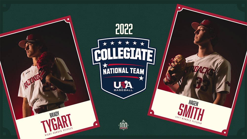 Arkansas’s Smith and Tygart invited to USA Baseball Collegiate National Team training camp