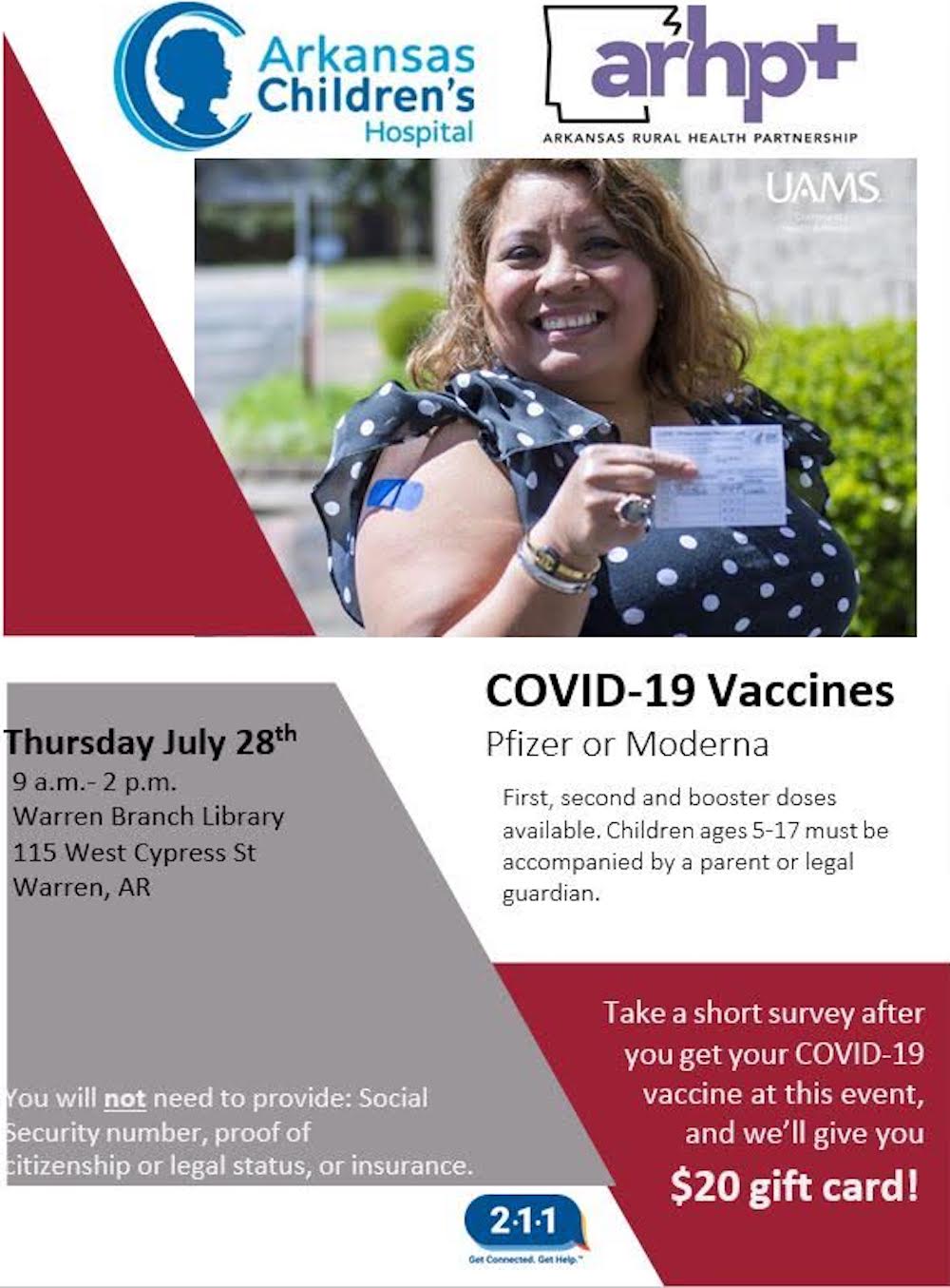 COVID vaccine clinic coming to the Warren Library July 28