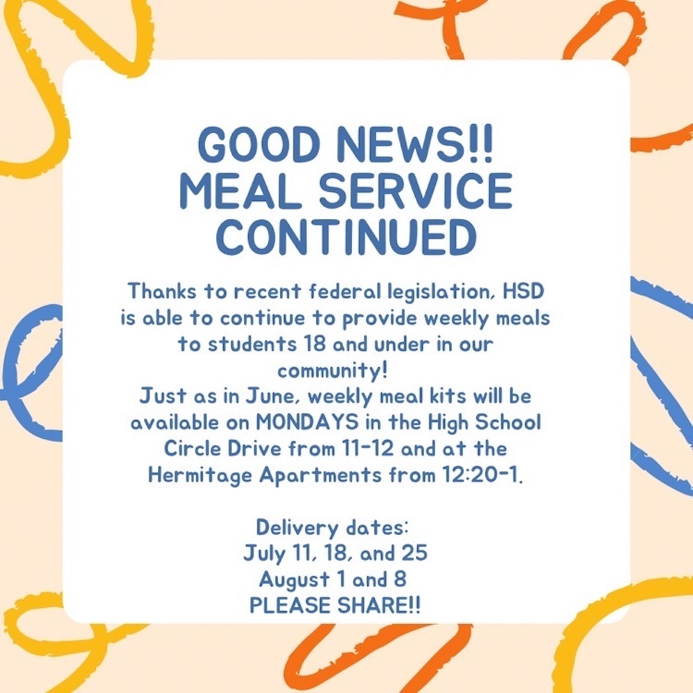 Hermitage Schools continuing summer meal service