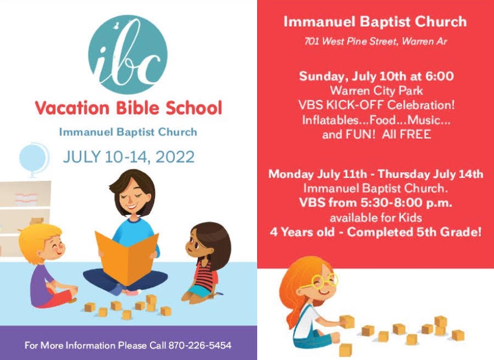 Immanuel Baptist Church to host VBS July 10-14