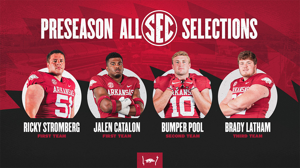 Four Hogs Tabbed to All-SEC Team; Razorbacks Picked to Finish Third in West