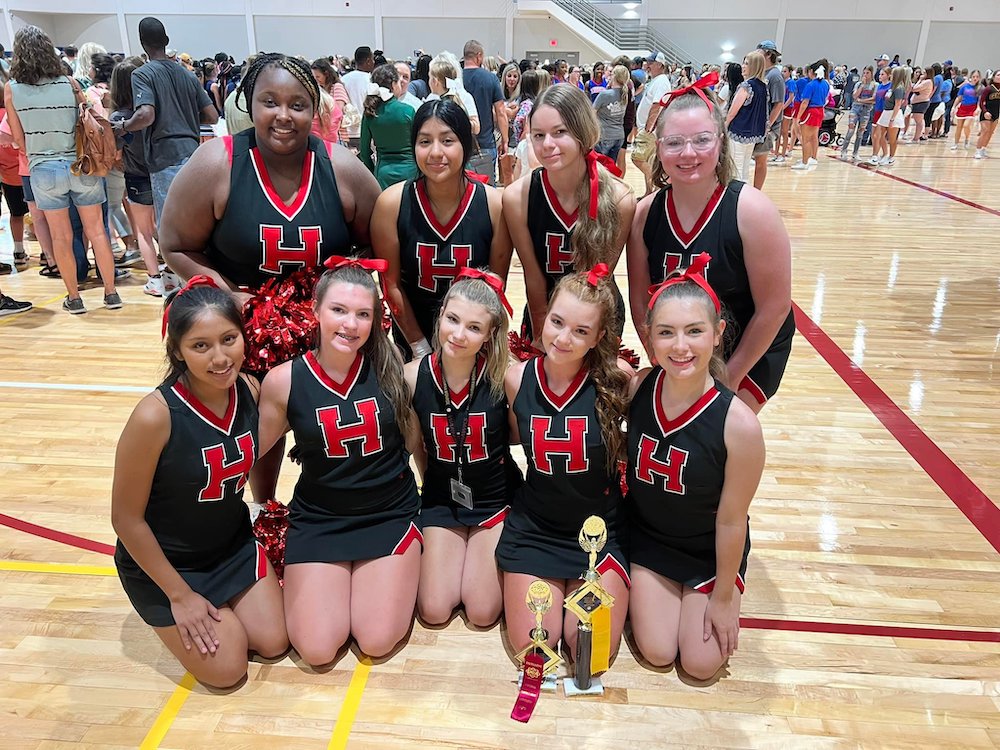 Hermitage Cheerleaders bring home two first place trophies after successful camp
