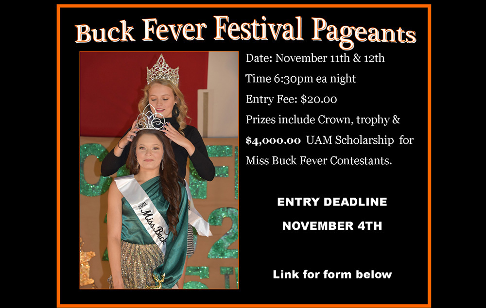 Buck Fever Festival Pageants offering $4K UAM scholarship