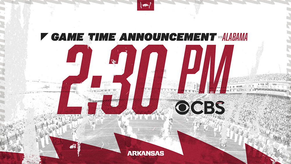 Arkansas game time announcement: Alabama