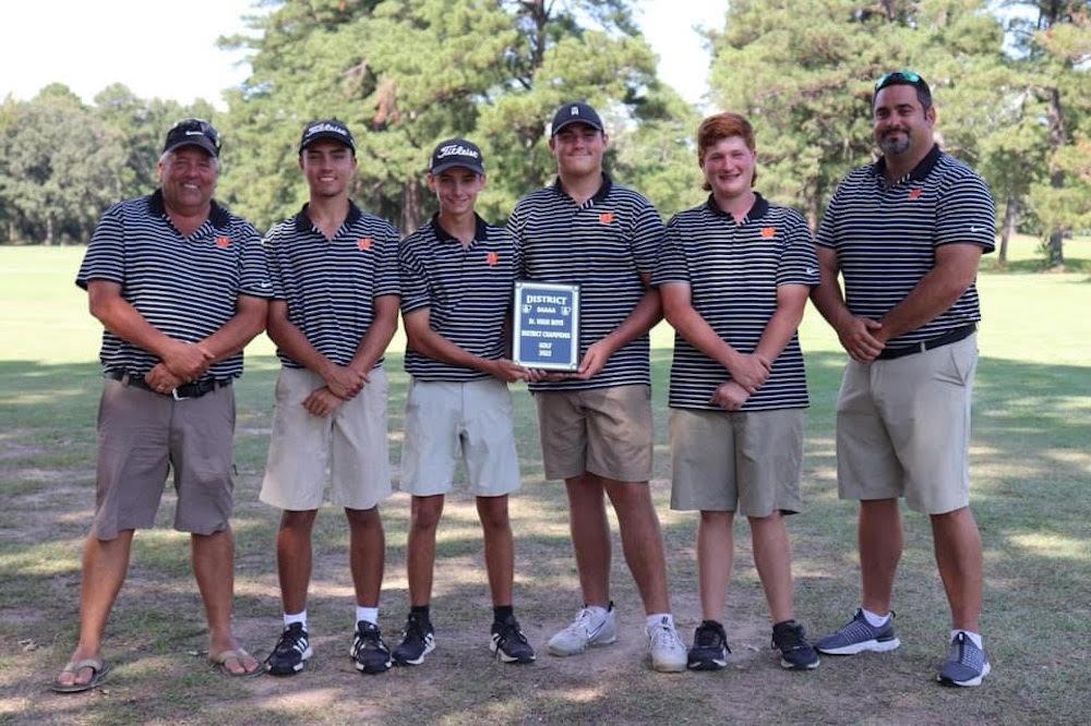 Golf team crowned District Champs, Clanton and Slaughter finish first and second in individual competition