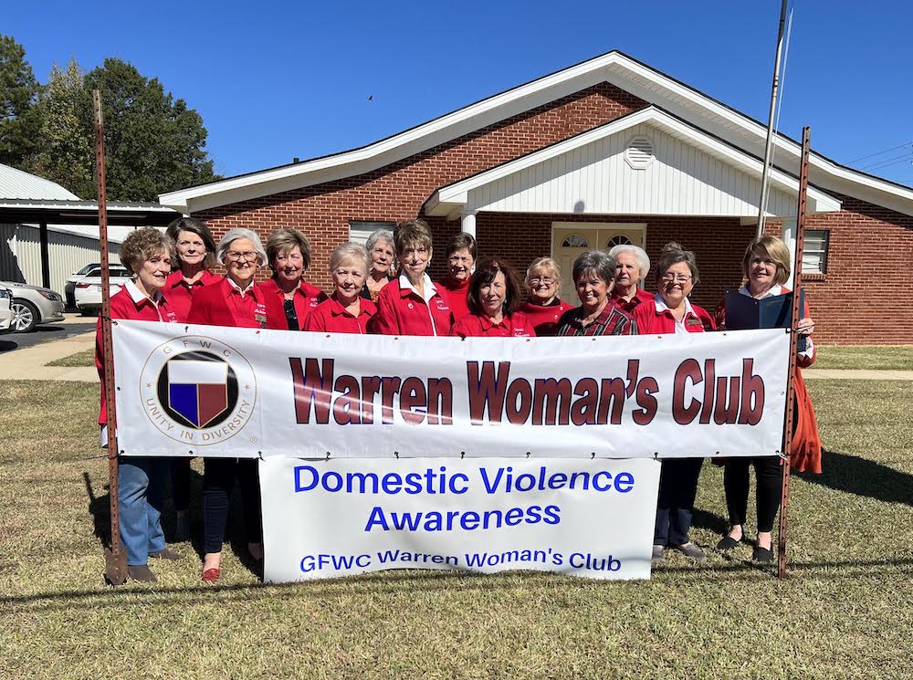 Jimmy Thornton presents program to Woman’s Club, and Mayor makes proclamation for Domestic Violence Awareness