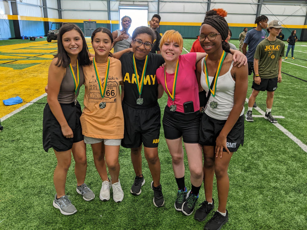Warren JROTC female team places second in fitness competition