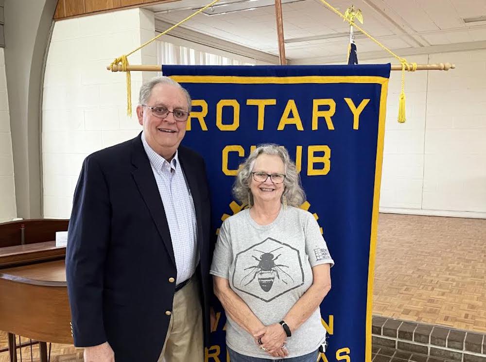 Rotarians learn about beekeeping from South Arkansas apiary supply owner