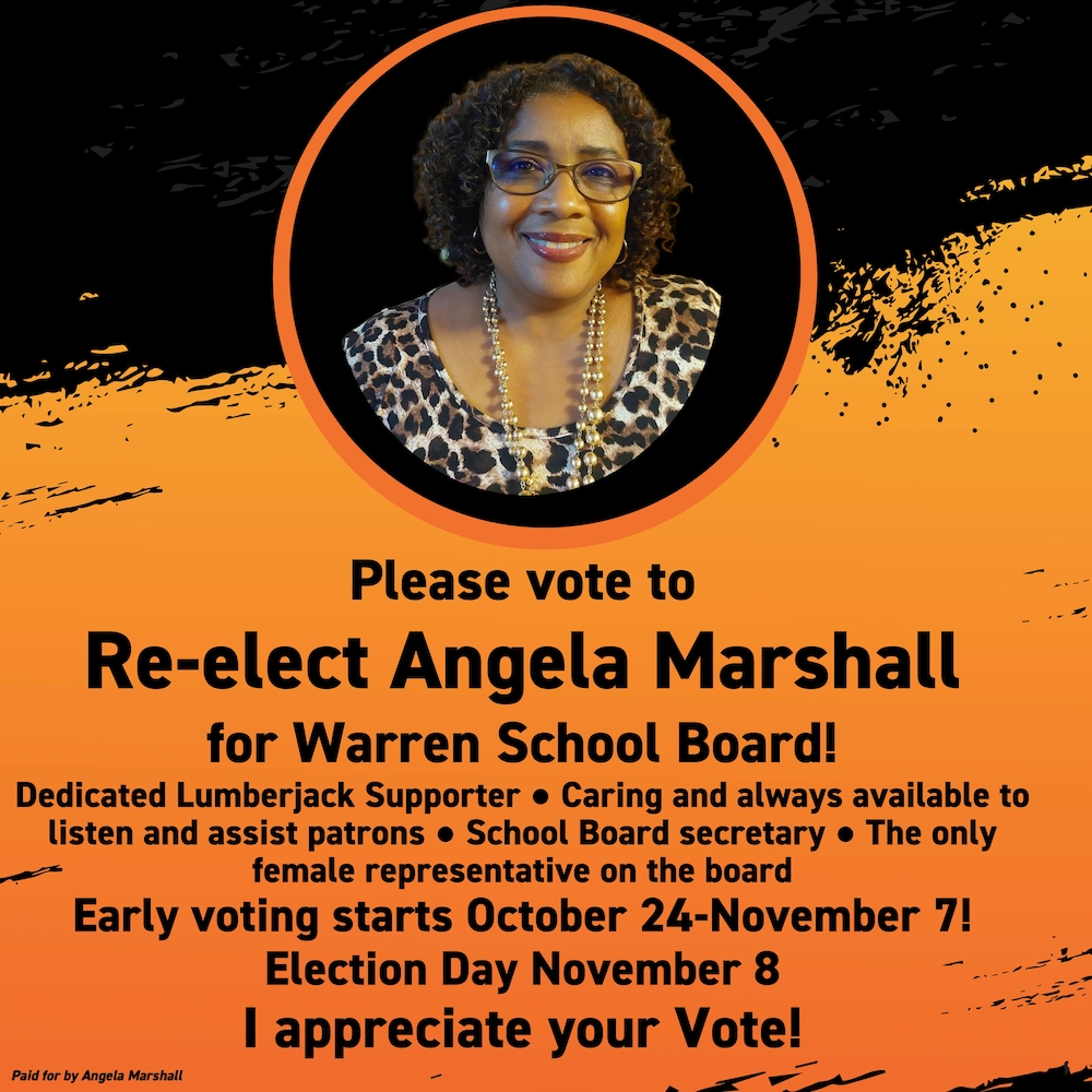 Re-elect Angela Marshall for Warren School Board