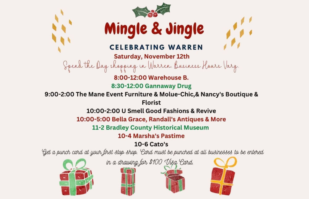 Shop downtown businesses this weekend during Mingle and Jingle