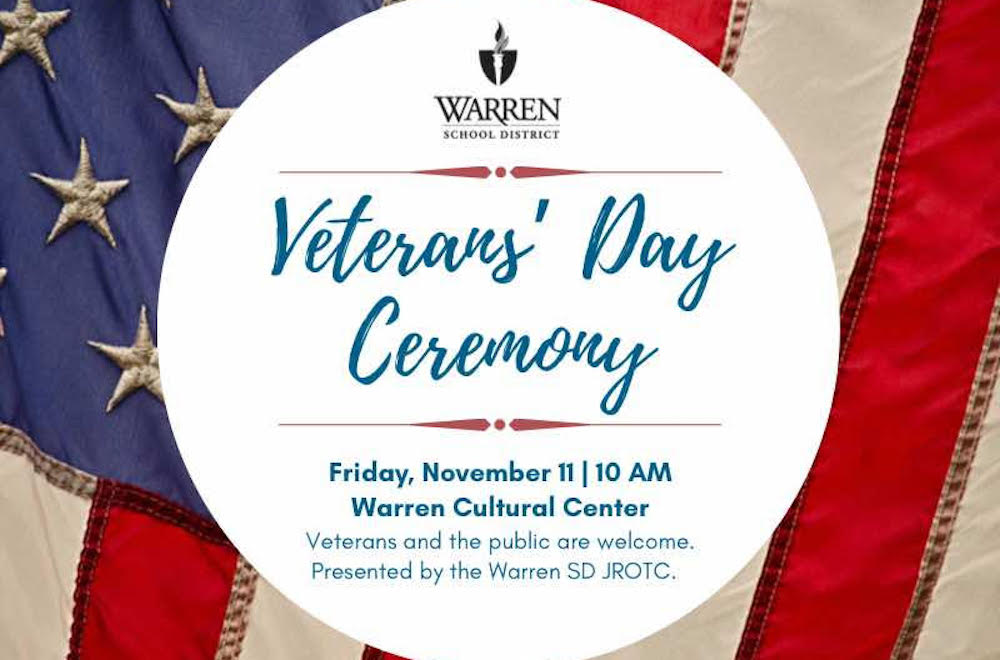 Veterans Day Ceremony to be held Friday in Warren