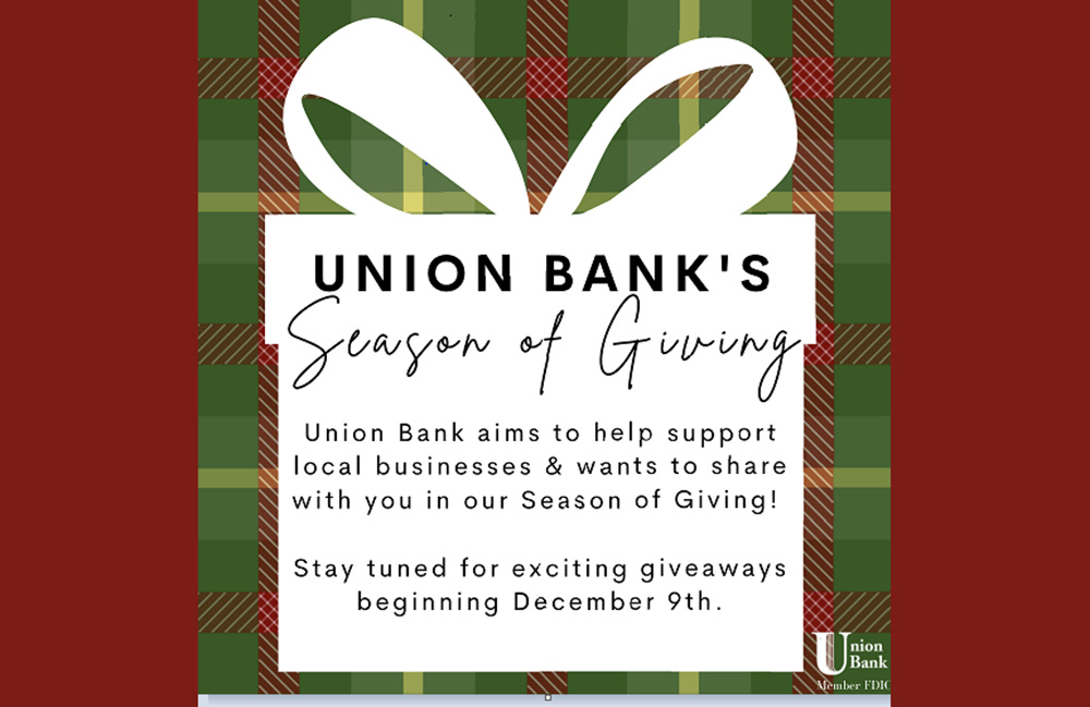 Union Bank and Trust giving away gift cards during “Season of Giving” event
