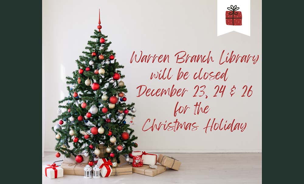 Library announces Christmas schedule