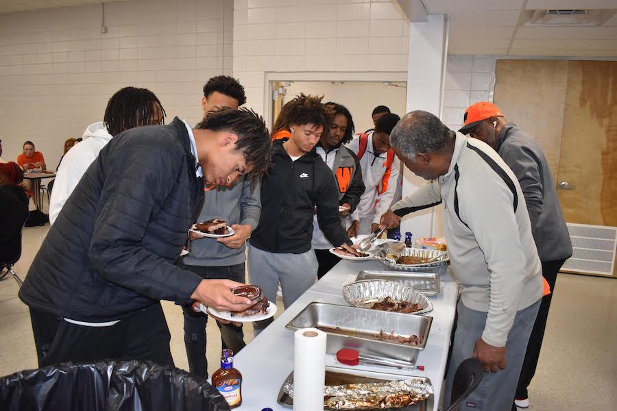 Jack basketball teams served bbq meal before Friday’s first home game of the season