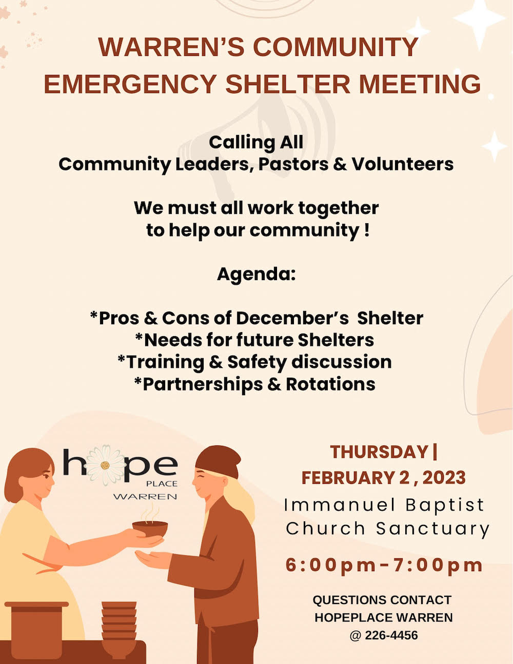 Meeting set to discuss emergency community shelter