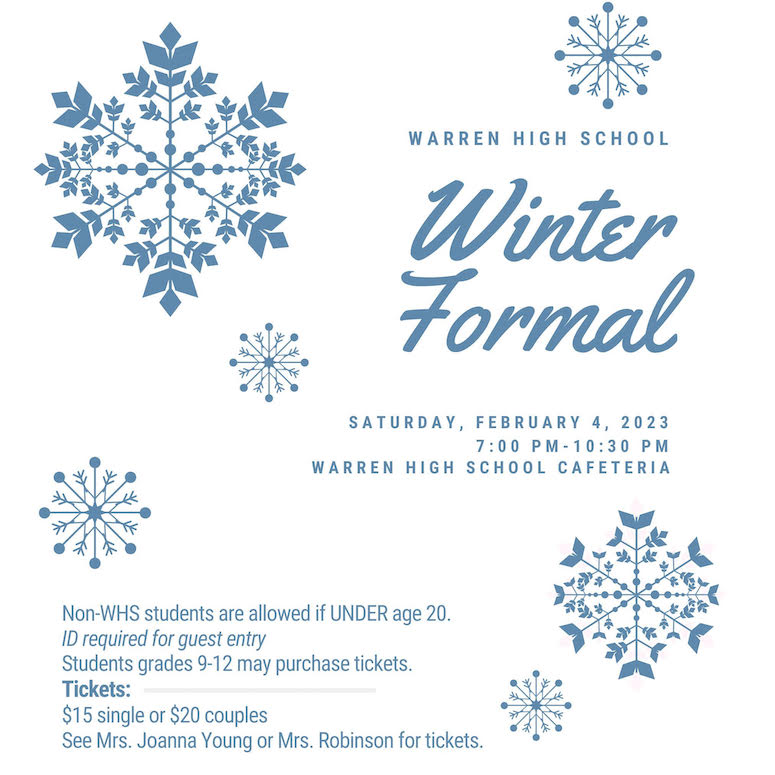 Attention High School students: WHS Winter Formal set for February 4