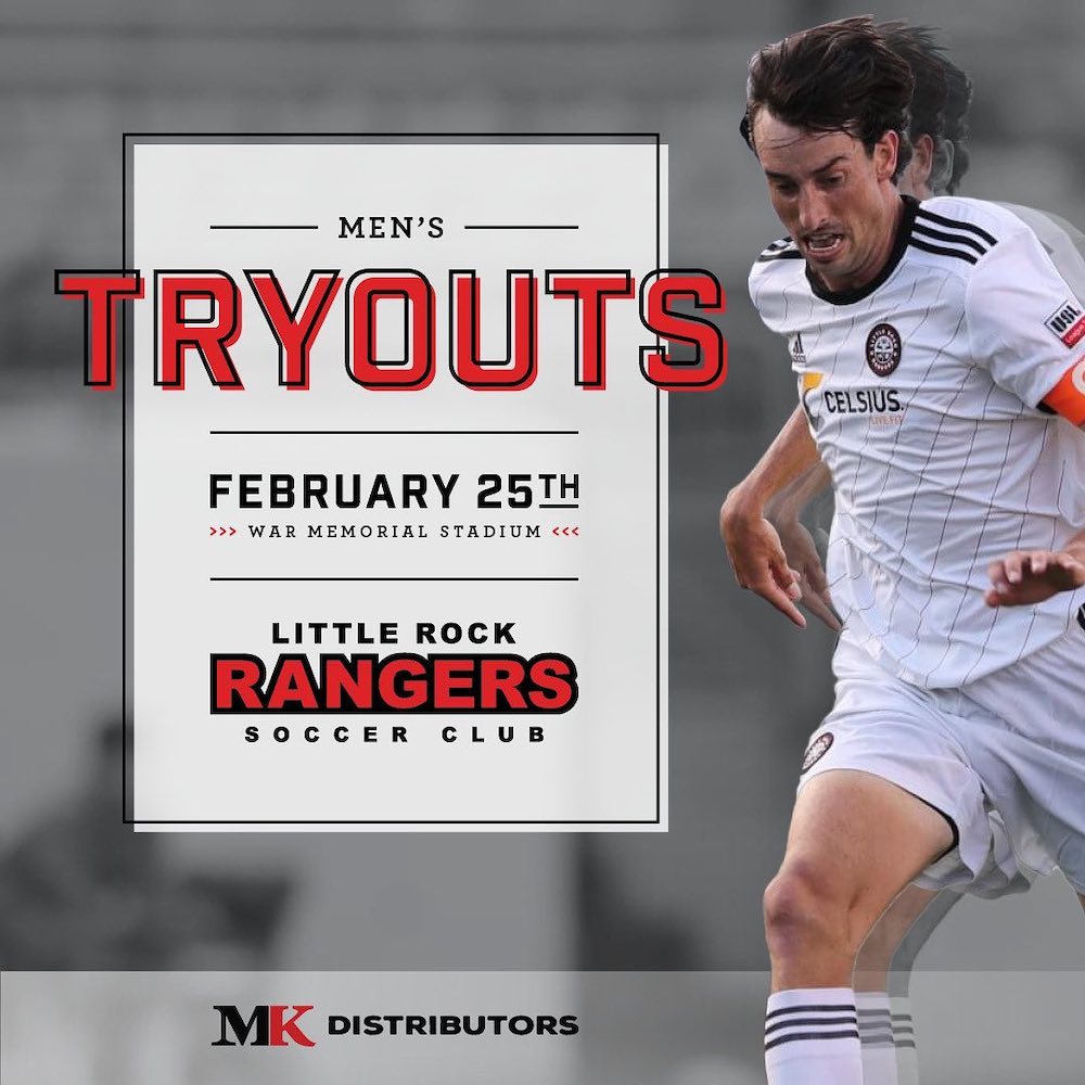 Tryouts for the Little Rock Rangers Soccer Club happening February 25 at War Memorial Stadium