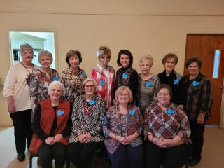 GFWC members wear blue hearts in recognition of Human Trafficking Awareness Month