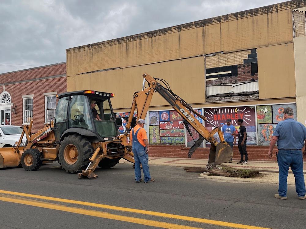 Warren Street Department begins removal of stumps from Main Street trees